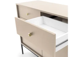 Aparador, beige arena, 153,4 x 83 x 39 cm, patas negras