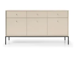 Aparador, beige arena, 153,4 x 83 x 39 cm, patas negras