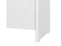 Aparador blanco - Aparador de 4 puertas con estantes ajustables - para sala de estar y comedor