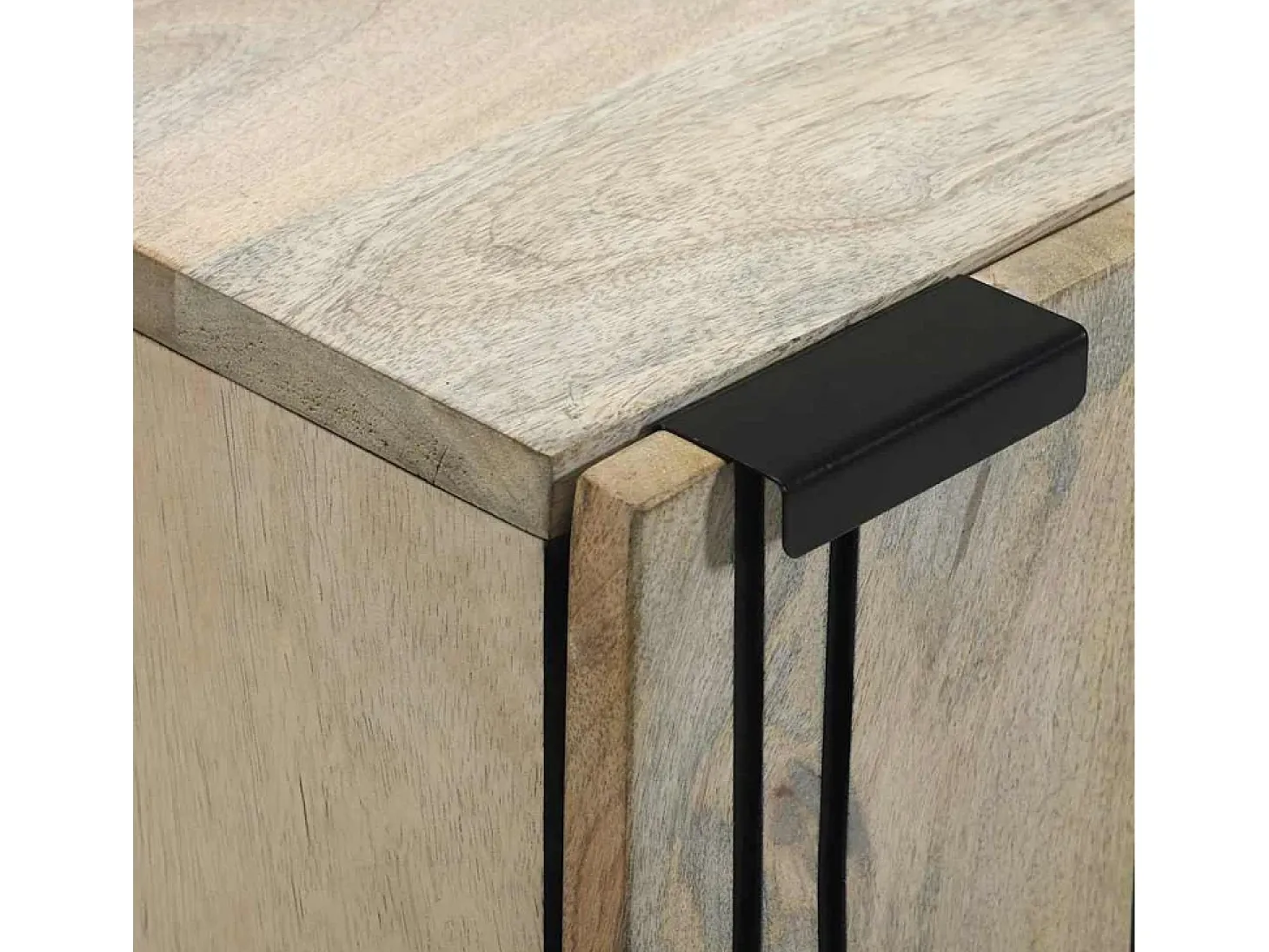 Aparador Blanco 40 x 33 x 75 cm madera maciza de mango