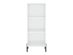 Aparador blanco alto brillo 34,5x32,5x90 cm madera de ingeniería