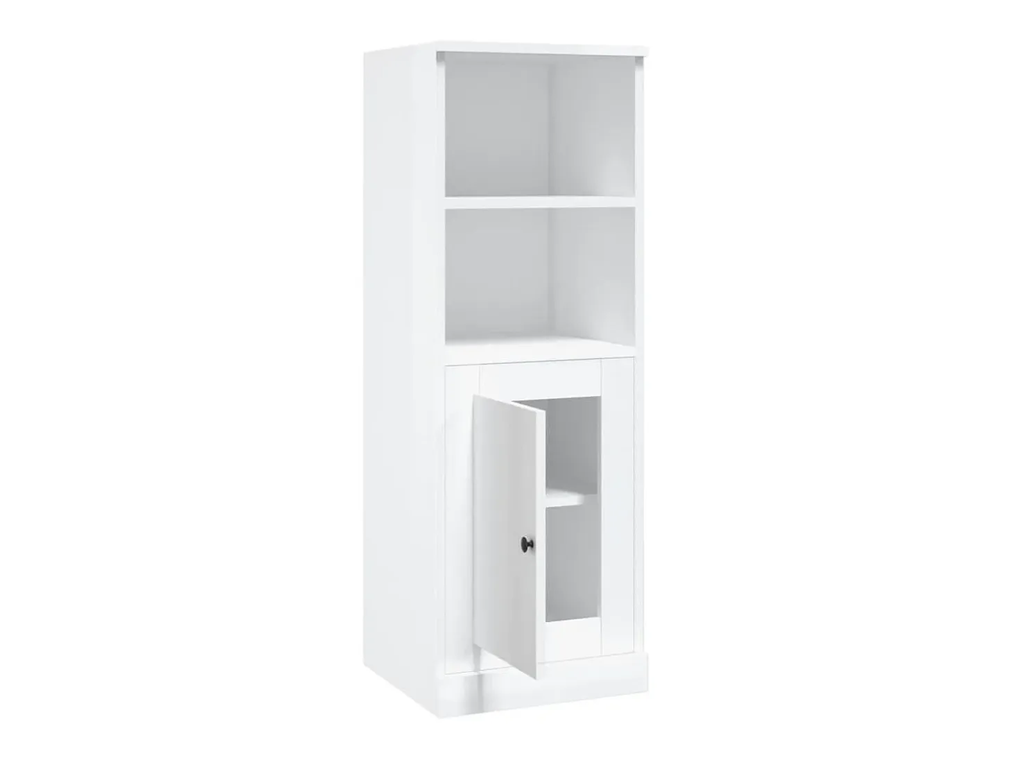 Aparador blanco alto brillo 36x35,5x103,5 cm madera de ingeniería