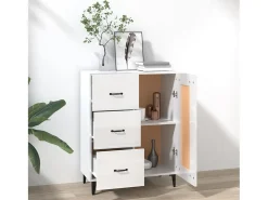 Aparador Blanco brillo 69,5x34x90 cm Madera de ingeniería