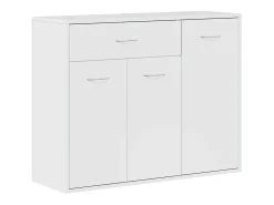 Aparador Blanco brillo 88x30x70 cm Madera de ingeniería