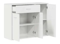 Aparador Blanco brillo 88x30x70 cm Madera de ingeniería