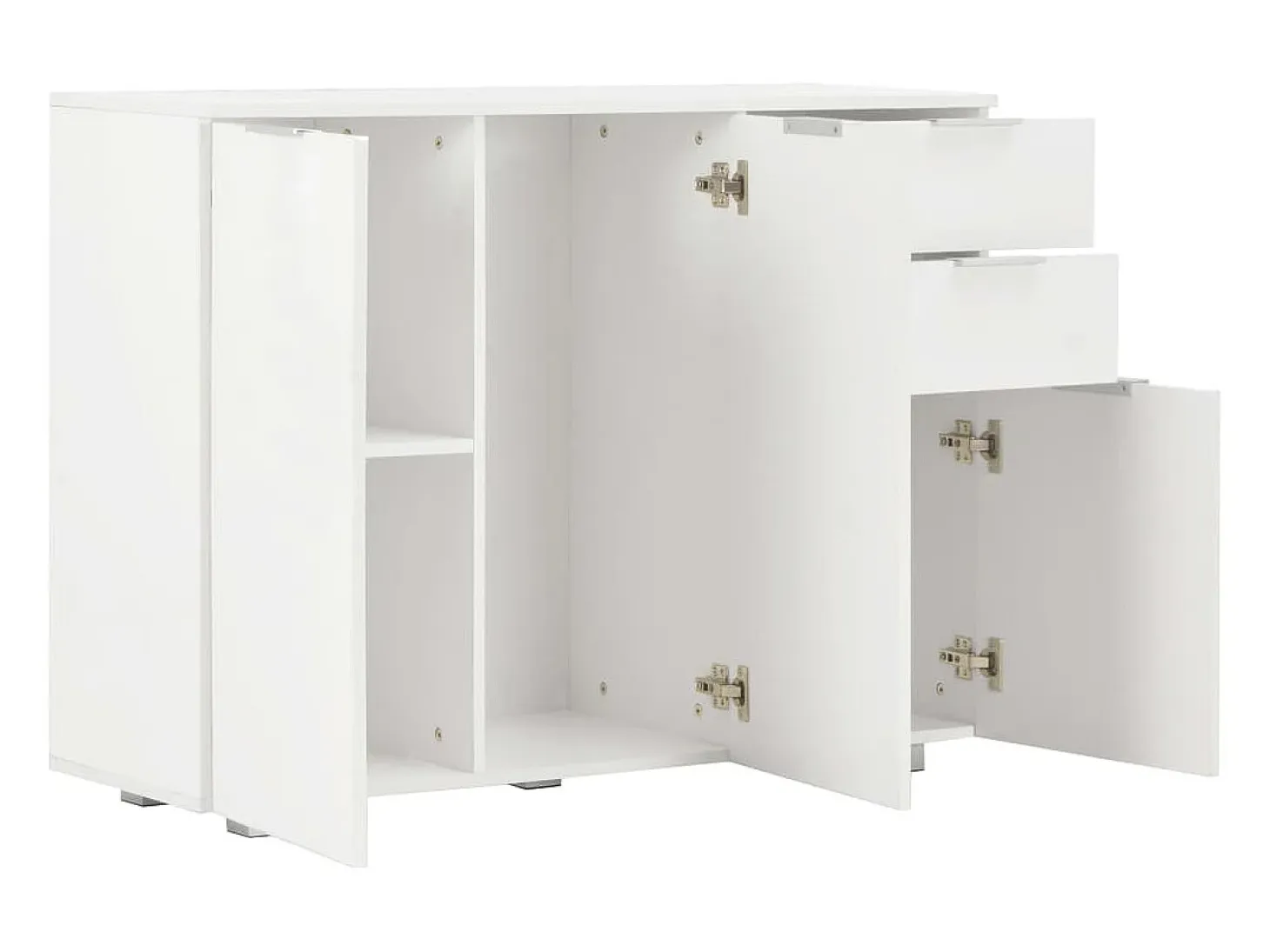 Aparador blanco brillo 107x35x80,5 cm