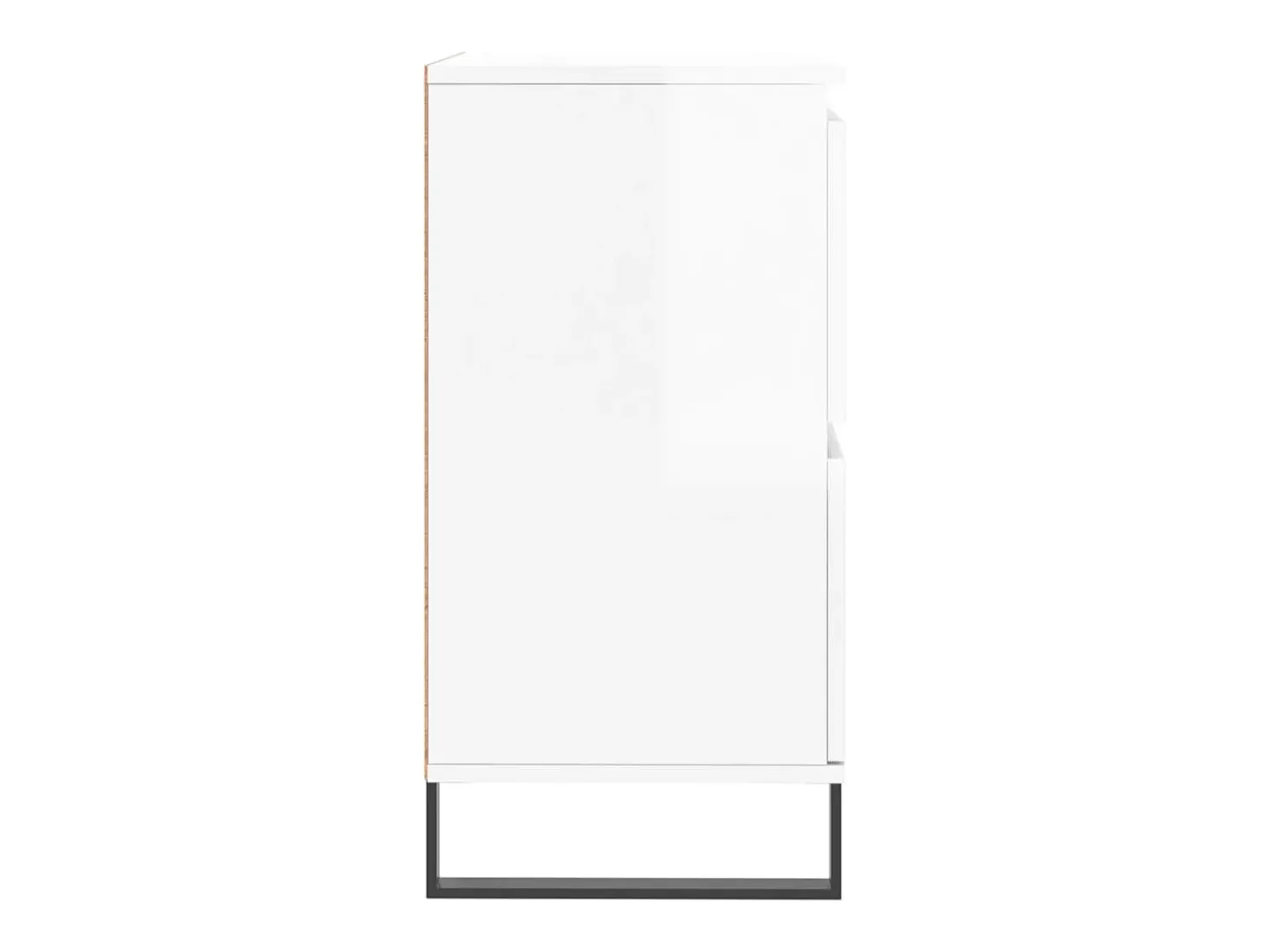 Aparador Blanco brillo 60x35x70 cm Madera de ingeniería