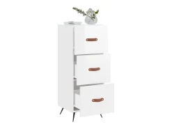 Aparador Blanco brillo 34,5x34x90 cm Madera de ingeniería
