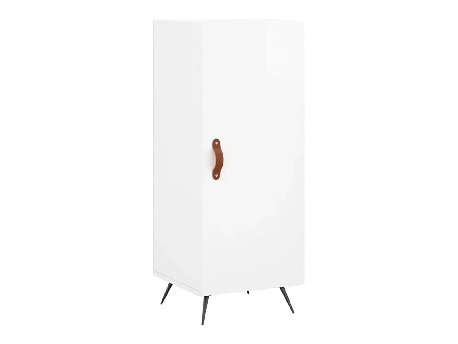 Aparador Blanco brillo 34,5x34x90 cm Madera de ingeniería