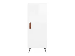 Aparador Blanco brillo 34,5x34x90 cm Madera de ingeniería