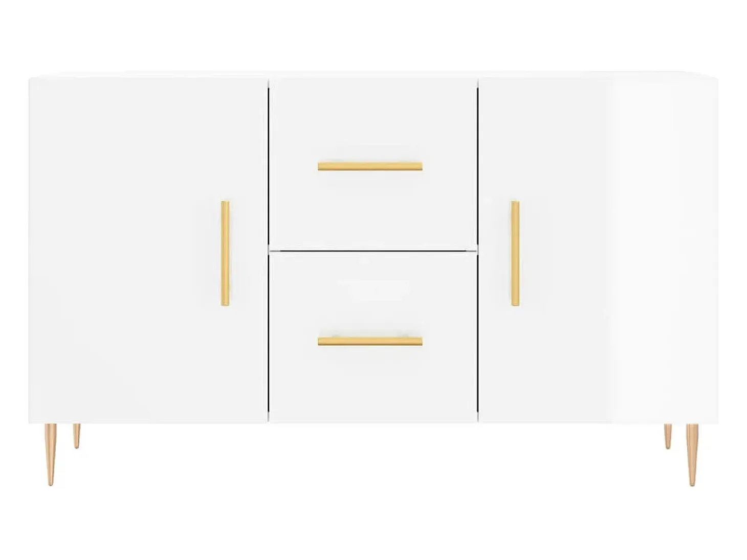 Aparador blanco brillo 100x36x60 cm madera de ingeniería