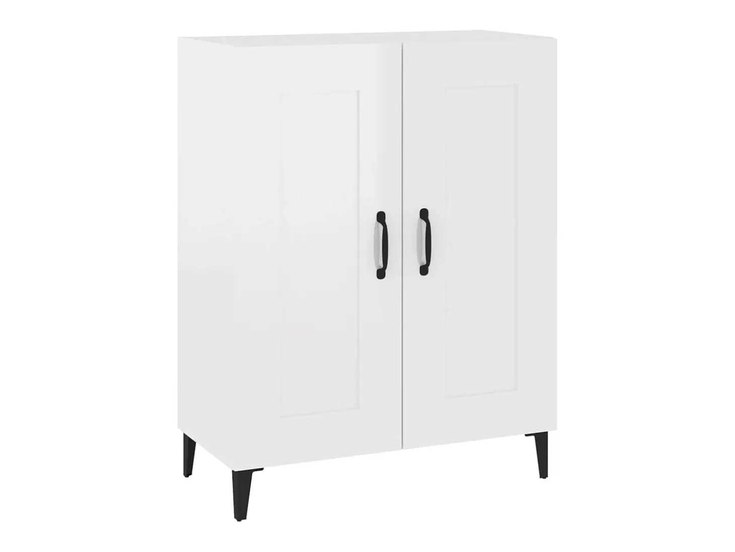 Aparador Blanco brillo 69,5x34x90 cm Madera de ingeniería