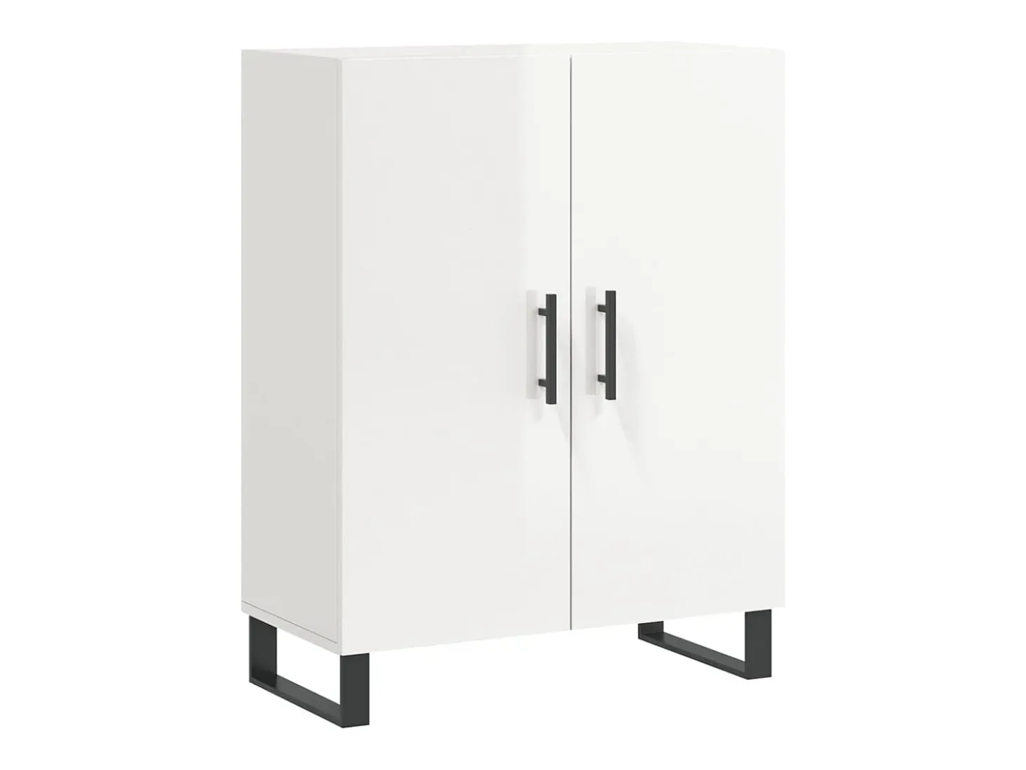 Aparador Blanco brillo 69,5x34x90 cm Madera de ingeniería