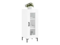 Aparador Blanco brillo 34,5x34x90 cm Madera de ingeniería