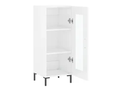 Aparador Blanco brillo 34,5x34x90 cm Madera de ingeniería