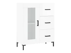Aparador Blanco brillo 69,5x34x90 cm Madera de ingeniería