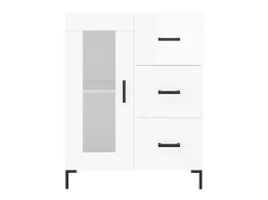 Aparador Blanco brillo 69,5x34x90 cm Madera de ingeniería