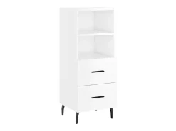 Aparador Blanco brillo 34,5x34x90 cm Madera de ingeniería