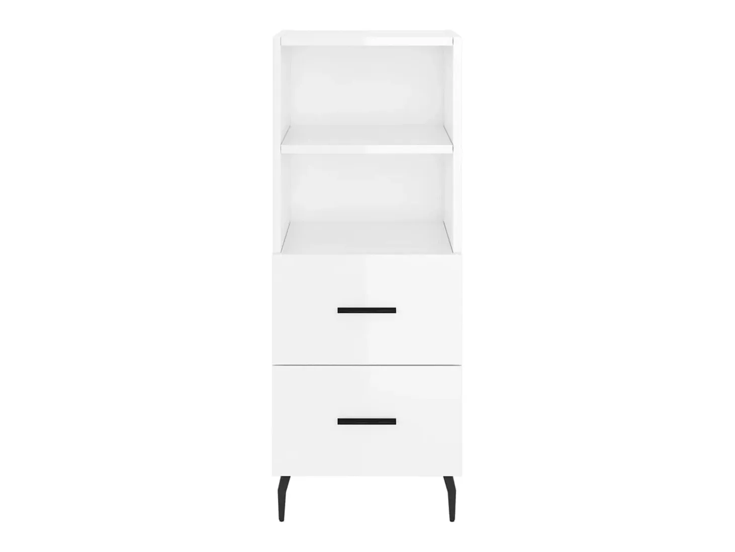 Aparador Blanco brillo 34,5x34x90 cm Madera de ingeniería