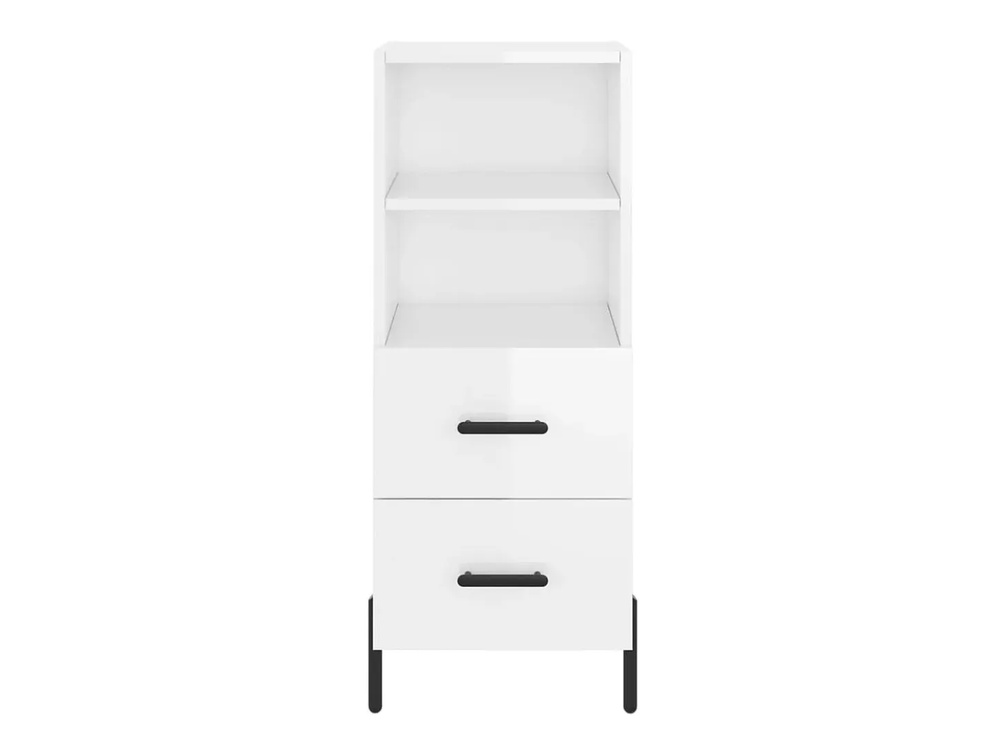 Aparador Blanco brillo 34,5x34x90 cm Madera de ingeniería