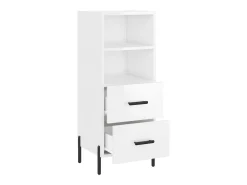 Aparador Blanco brillo 34,5x34x90 cm Madera de ingeniería