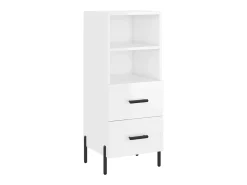 Aparador Blanco brillo 34,5x34x90 cm Madera de ingeniería