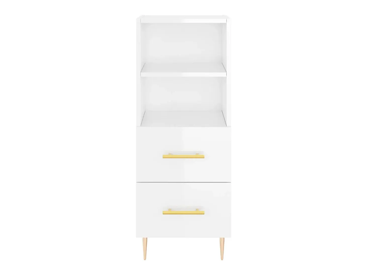 Aparador Blanco brillo 34,5x34x90 cm Madera de ingeniería