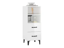 Aparador Blanco brillo 34,5x34x90 cm Madera de ingeniería