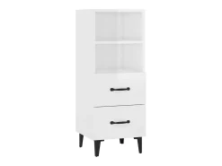 Aparador Blanco brillo 34,5x34x90 cm Madera de ingeniería