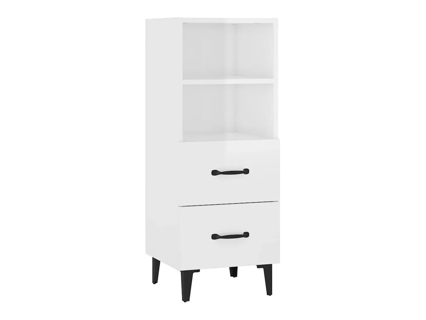 Aparador Blanco brillo 34,5x34x90 cm Madera de ingeniería