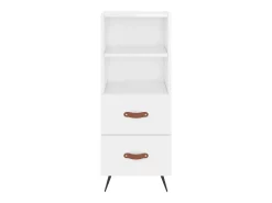 Aparador Blanco brillo 34,5x34x90 cm Madera de ingeniería