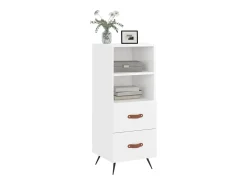 Aparador Blanco brillo 34,5x34x90 cm Madera de ingeniería