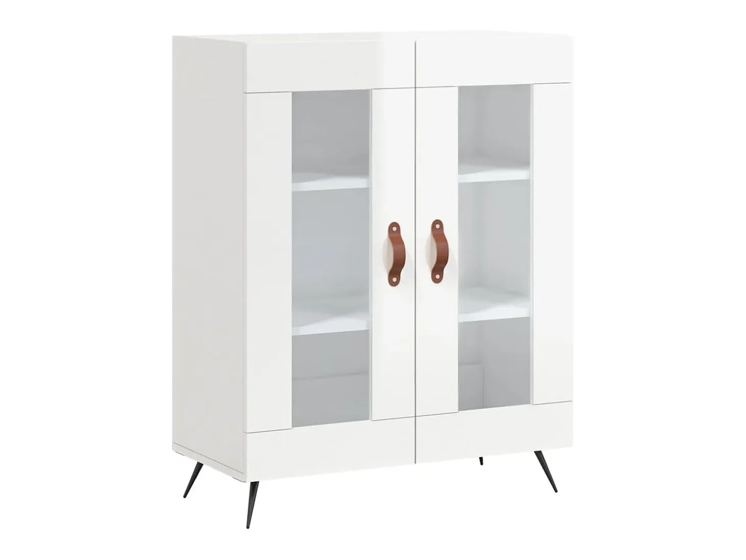 Aparador Blanco brillo 69,5x34x90 cm Madera de ingeniería