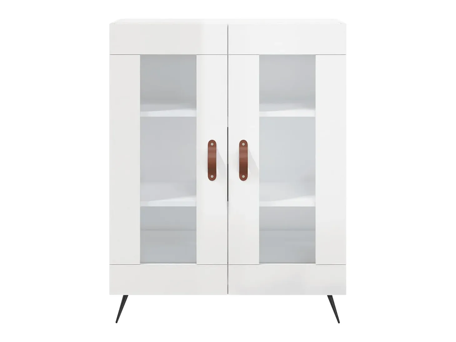 Aparador Blanco brillo 69,5x34x90 cm Madera de ingeniería
