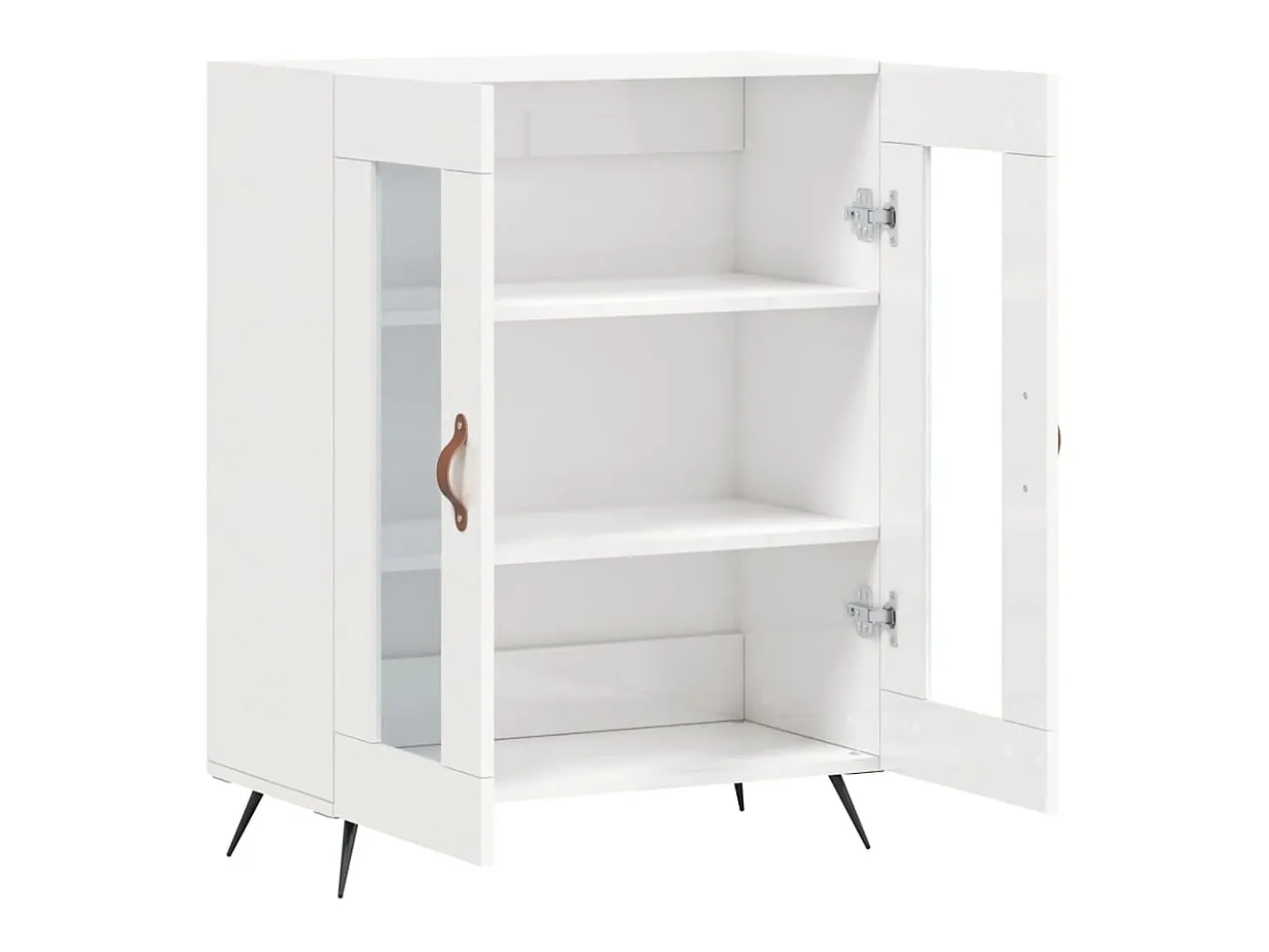 Aparador Blanco brillo 69,5x34x90 cm Madera de ingeniería