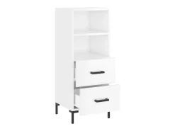 Aparador Blanco brillo 34,5x34x90 cm Madera de ingeniería
