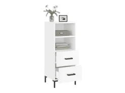 Aparador Blanco brillo 34,5x34x90 cm Madera de ingeniería