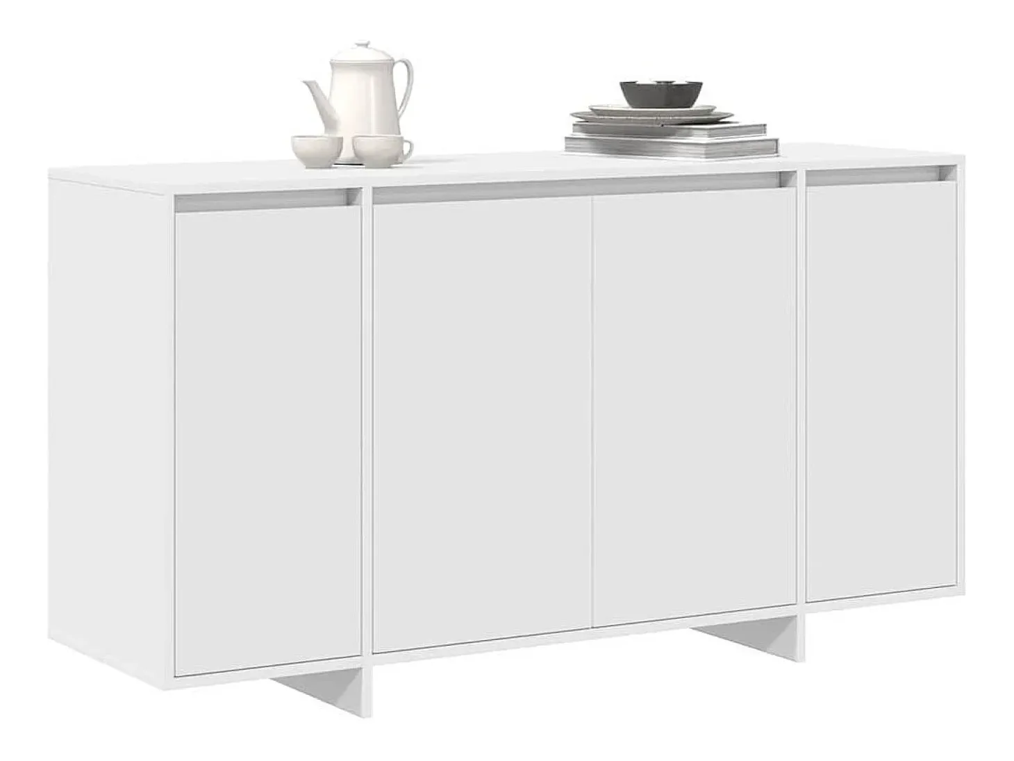 Aparador blanco Madera Blanca 135 x 41 x 75 cm Aparador blanco