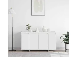Aparador blanco Madera Blanca 135 x 41 x 75 cm Aparador blanco