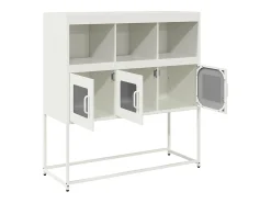 Aparador blanco 100,5x39x107 cm acero laminado en frío