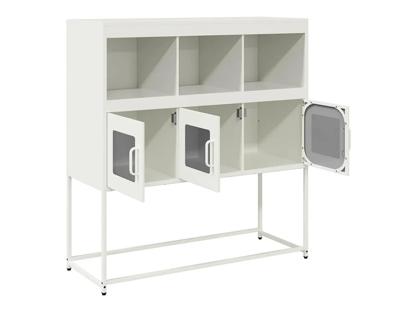 Aparador blanco 100,5x39x107 cm acero laminado en frío