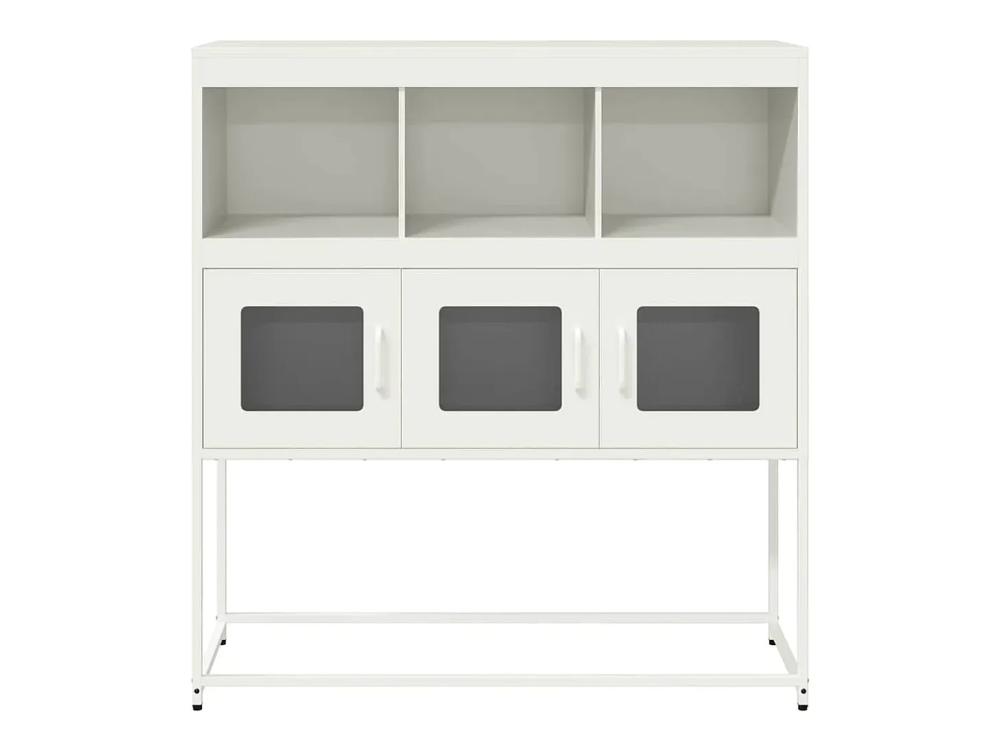 Aparador blanco 100,5x39x107 cm acero laminado en frío