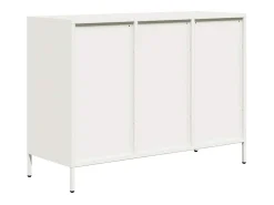 Aparador blanco 101,5x39x73,5 cm acero laminado en frío