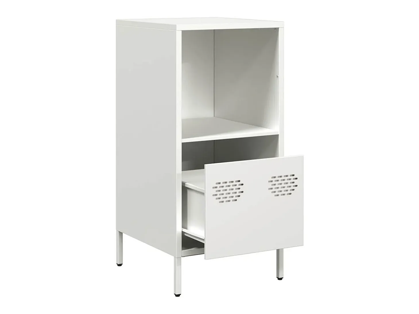 Aparador blanco 35x39x73,5 cm acero laminado en frío