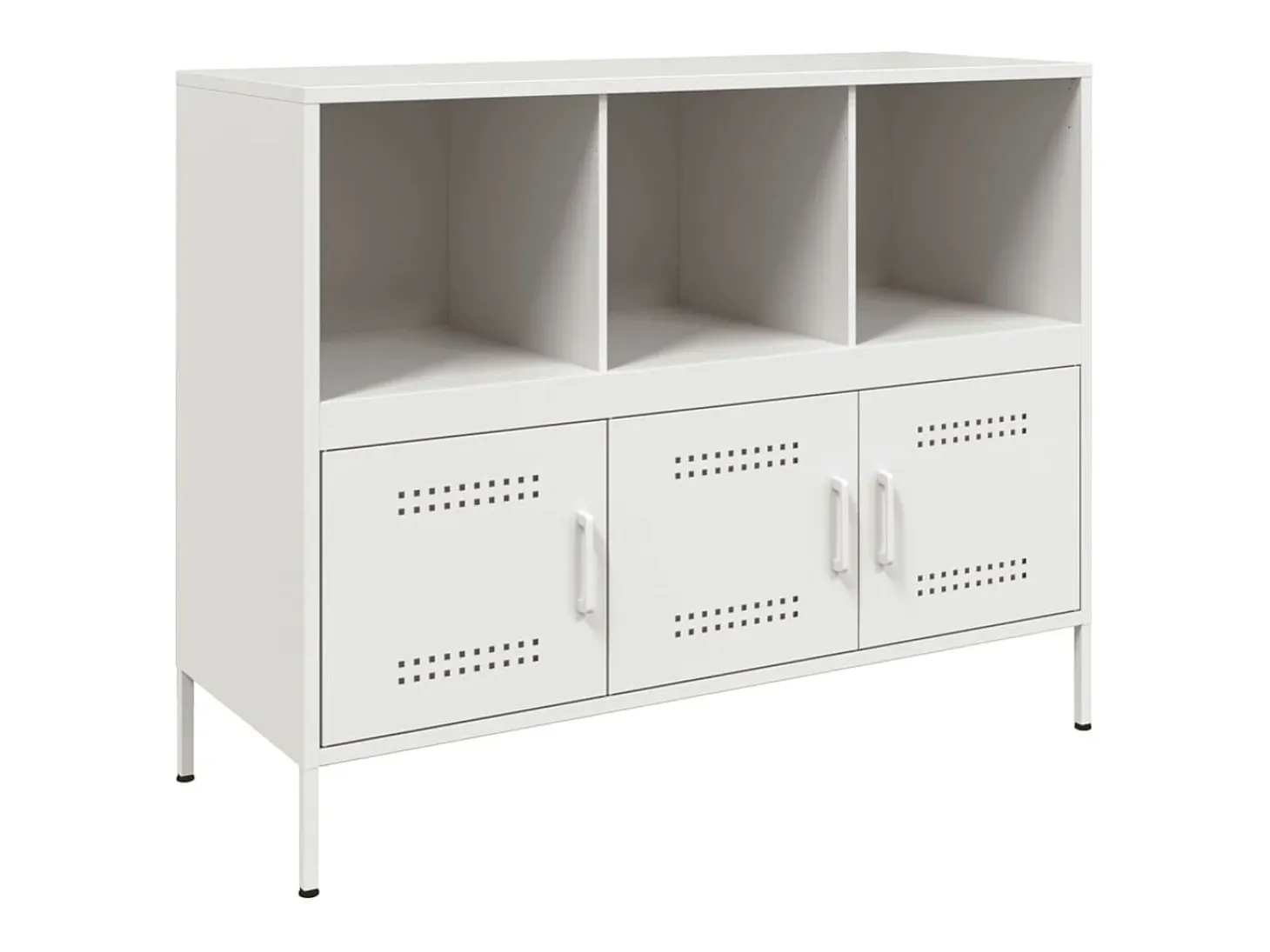 Aparador blanco 100,5x39x79 cm acero