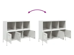 Aparador blanco 100,5x39x79 cm acero