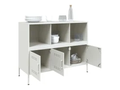 Aparador blanco 100,5x39x79 cm acero