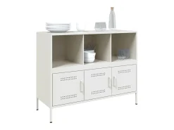 Aparador blanco 100,5x39x79 cm acero
