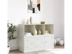 Aparador blanco 99x39x73 cm acero