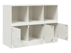 Aparador blanco 99x39x73 cm acero